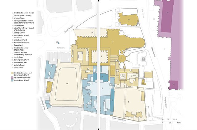 plan of Westminster Abbey precincts